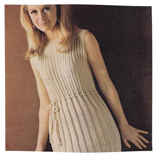 All Serene Ladies 1960s Dress Knitting Pattern