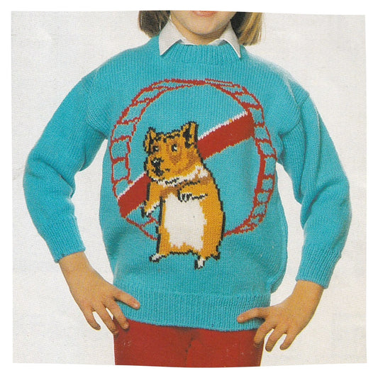 Pet Hamster Intarsia Chart Picture Sweaters Knitting Pattern