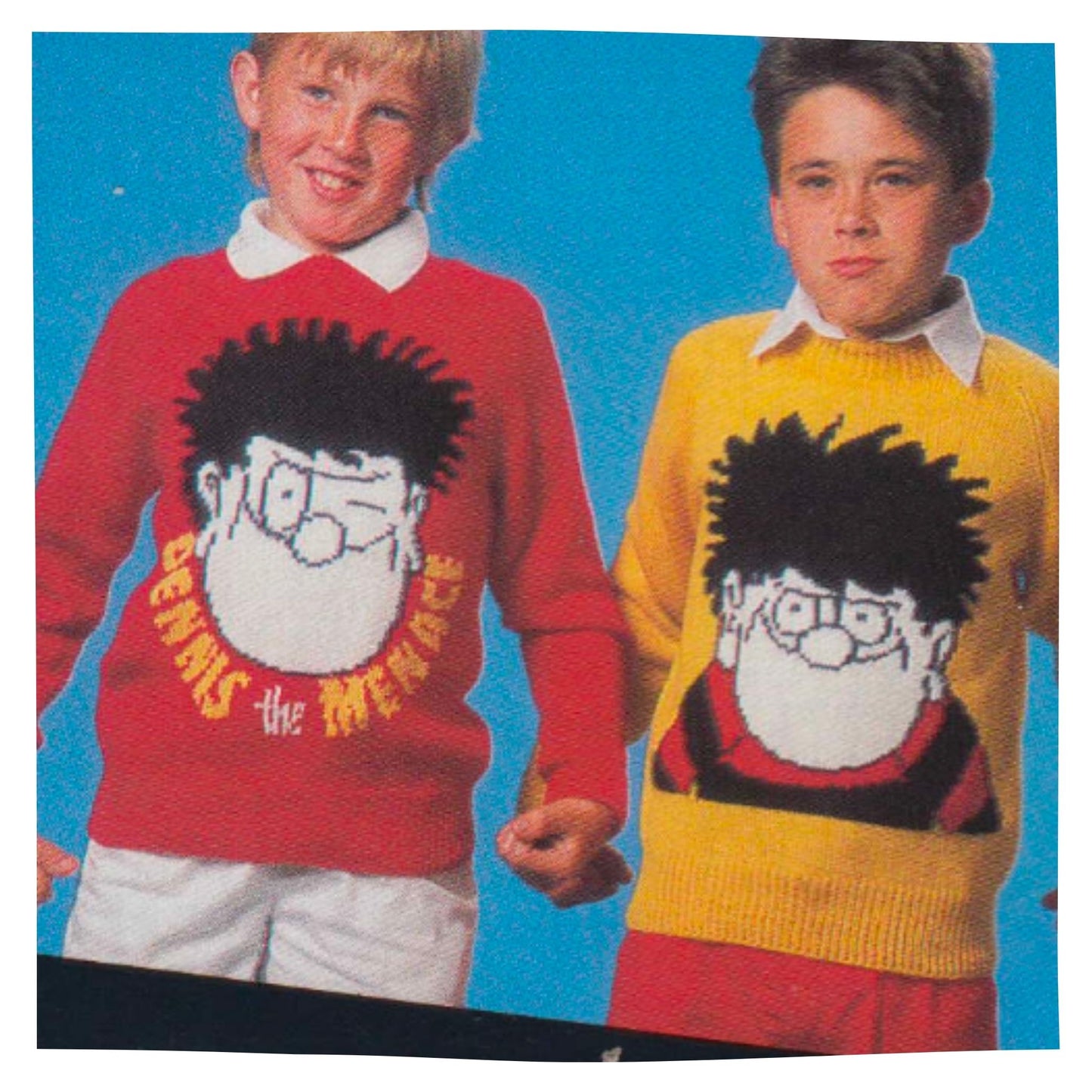 Dennis the Menace Intarsia Picture Sweaters Knitting Pattern