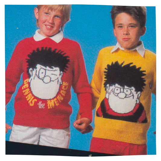 Dennis the Menace Intarsia Picture Sweaters Knitting Pattern
