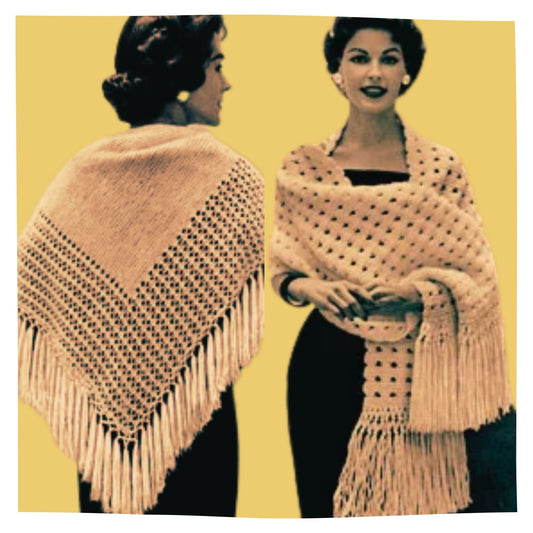 25 Vintage Shawls, Stoles and Scarves Vintage Knitting Patterns