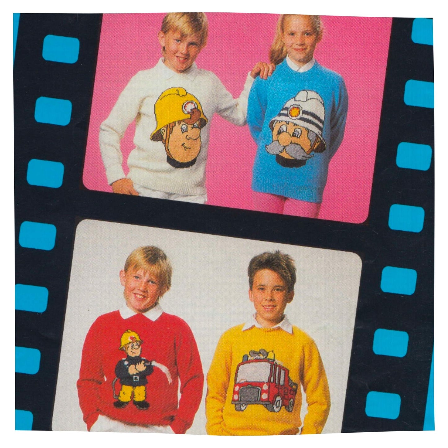 Fireman Sam Intarsia Picture Sweaters Knitting Pattern