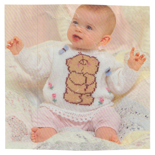 Vintage Baby Sweater with Forever Friends Bear Picture