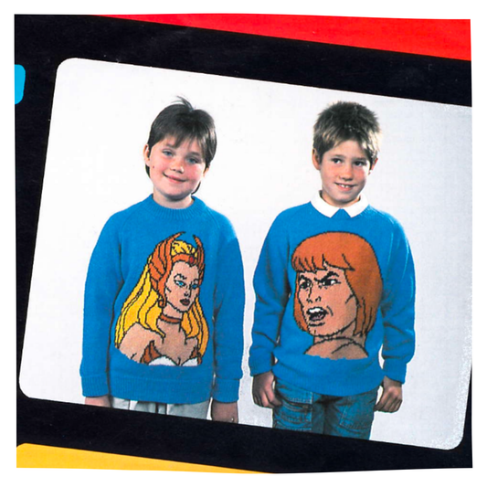 He Man Masters of the Universe Intarsia Sweaters Knitting Pattern