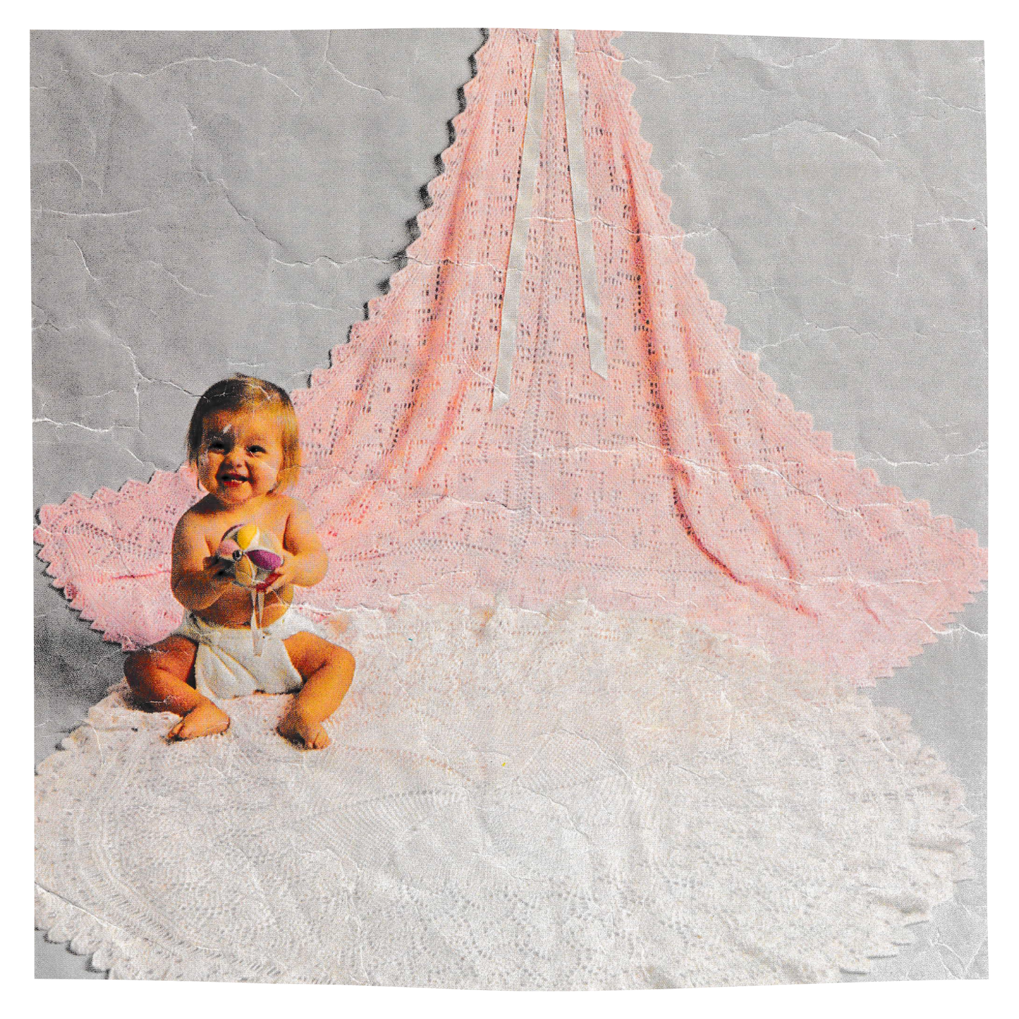 Circular and Square 3 ply Baby Shawl Vintage Knitting Pattern