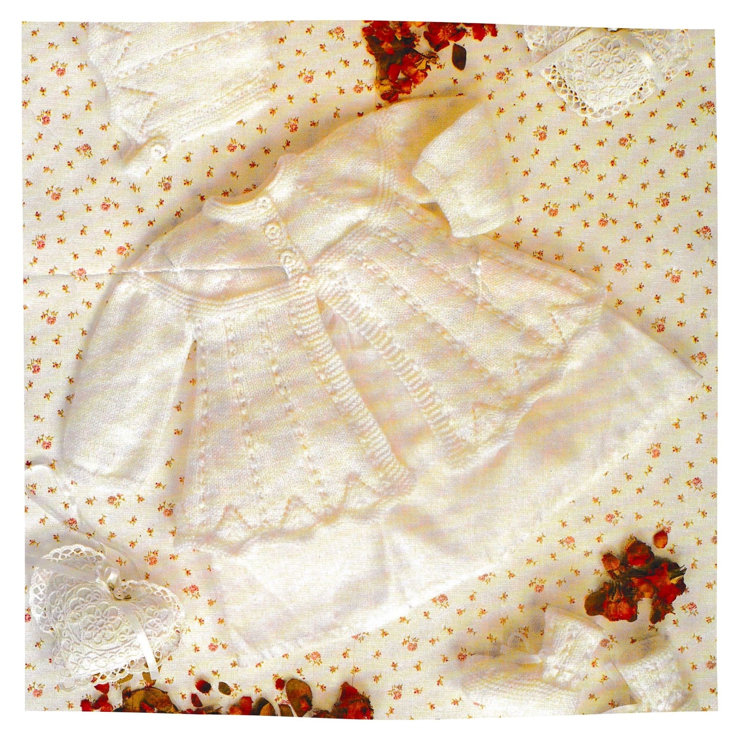 4 Ply Baby Matinee Coat Bonnet and Booties Pram Set Knitting Pattern