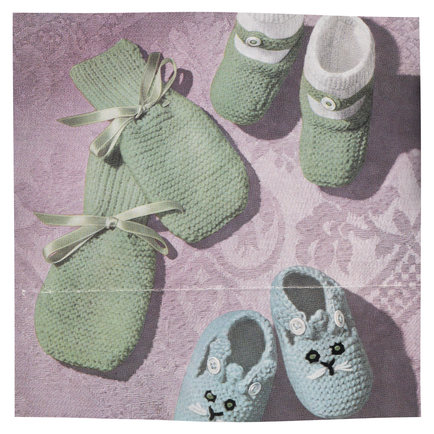 3 Ply Baby "Shoo and Sock" Booties and Mittens