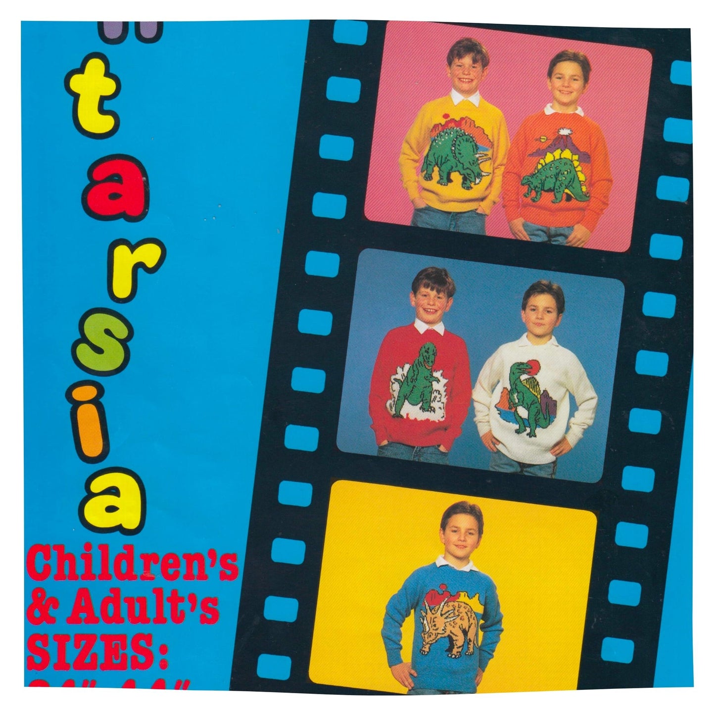 Dinosaurs Intarsia Picture Sweaters Knitting Pattern