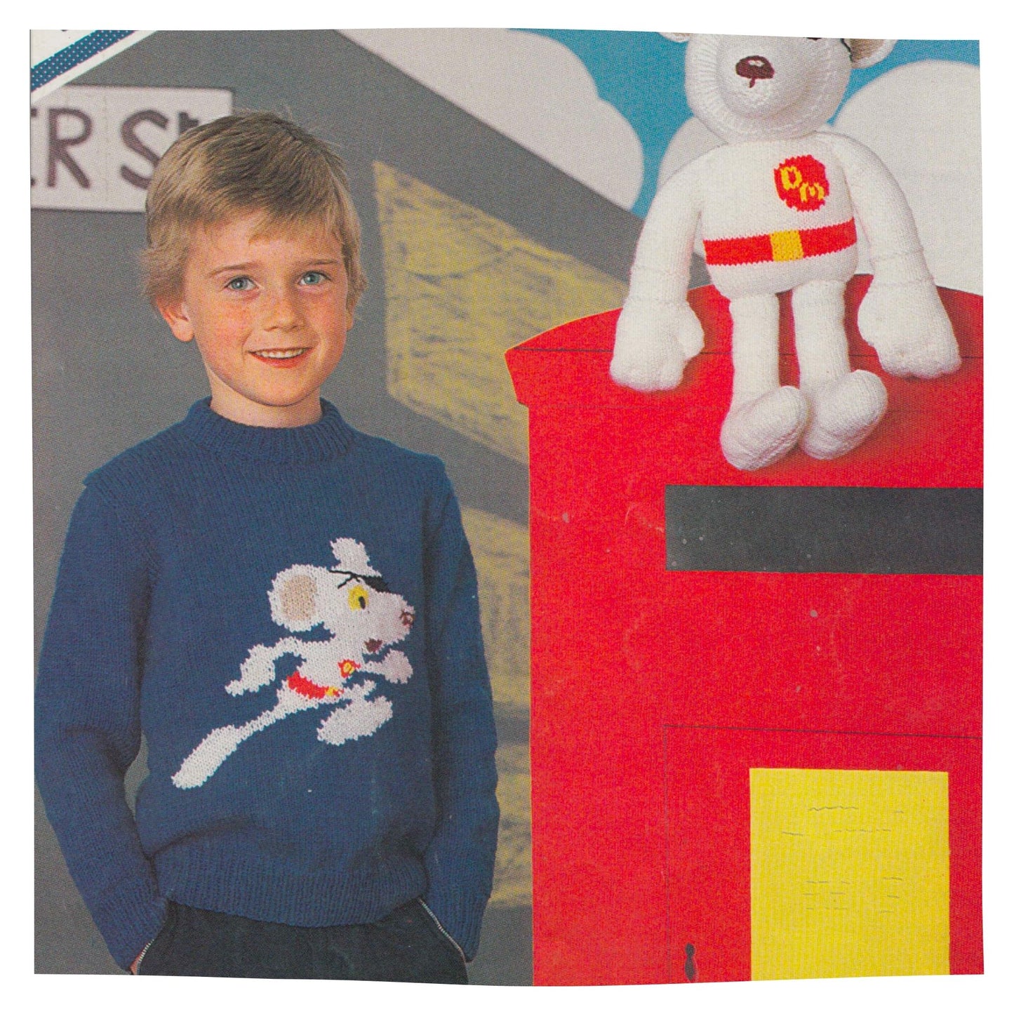 Dangermouse Intarsia Picture Sweater and Toy Knitting Pattern