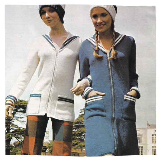 The Nautical Look Sailor Coat and Jacket for Women Knitting Pattern