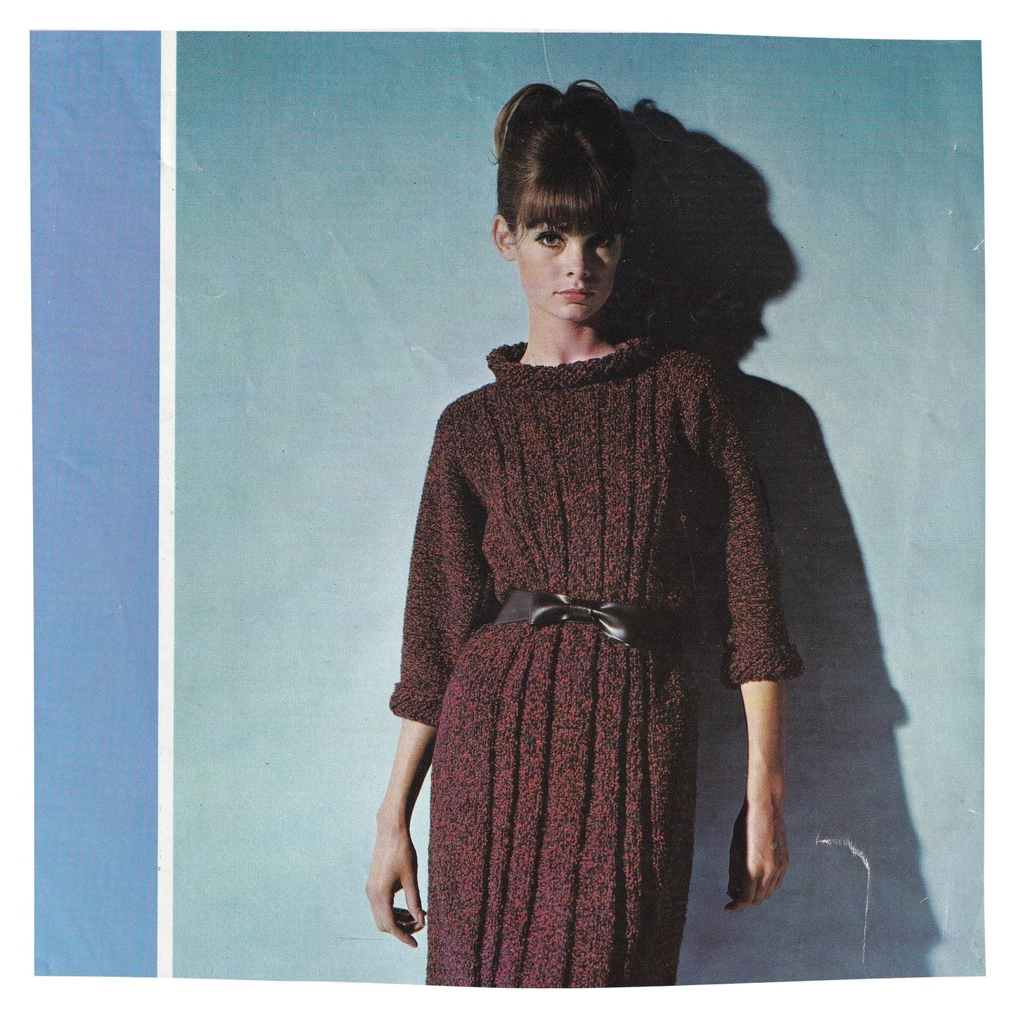1960s Dolman Dress for Women Vintage Knitting Pattern