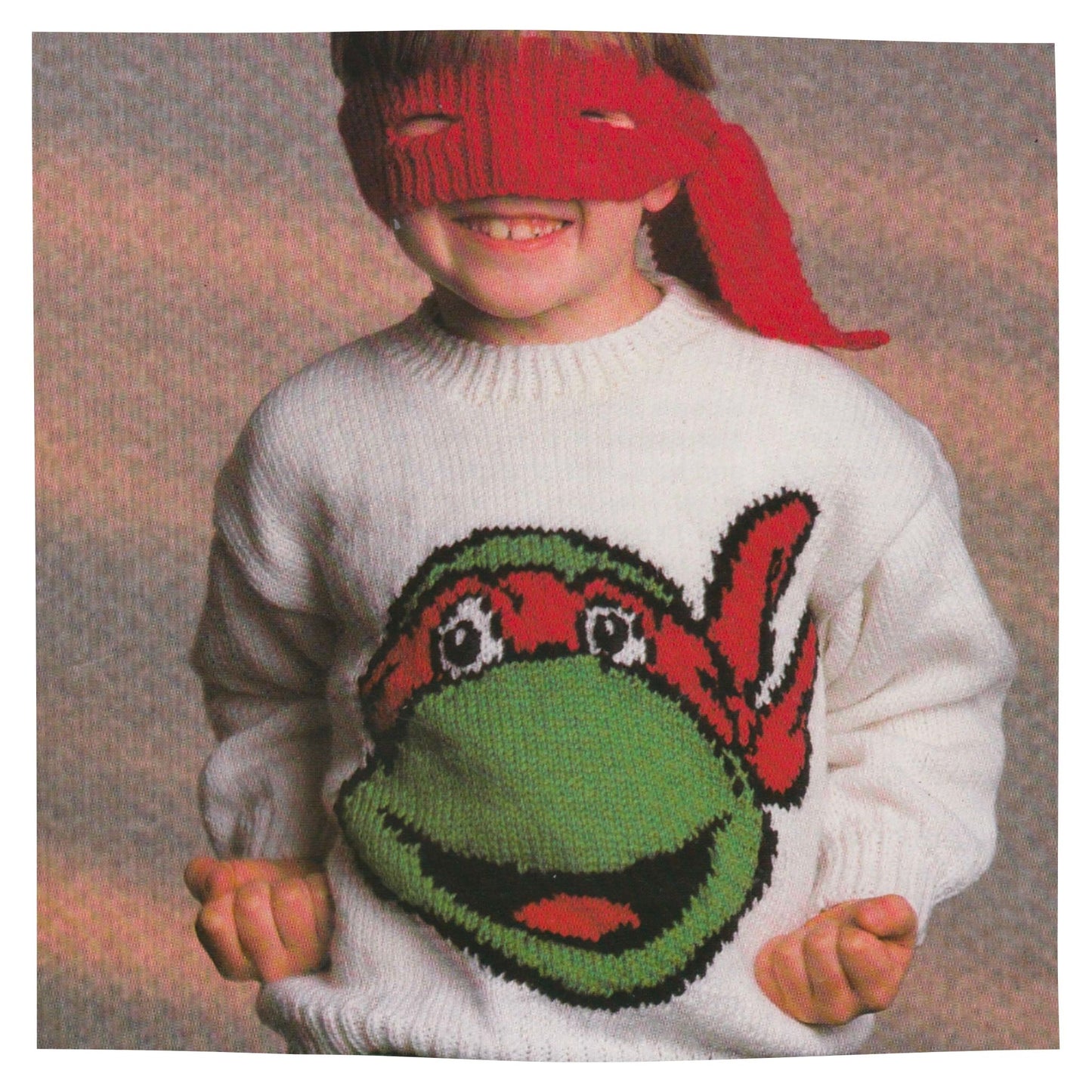 Teenage Mutant Ninja Turtles Intarsia Picture Sweater and Mask Knitting Pattern
