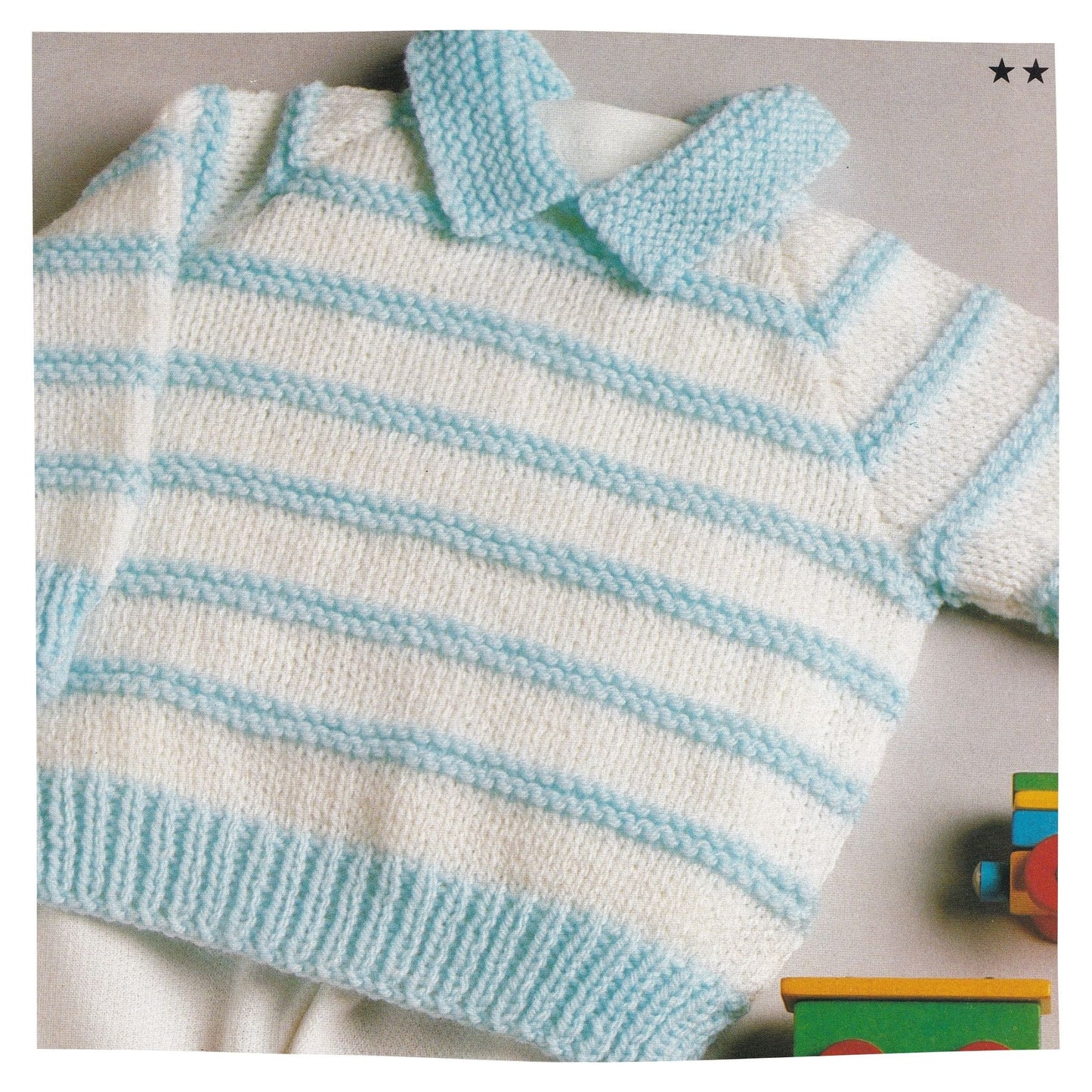 Knitting Pattern for Baby Boys Jumper Sweater