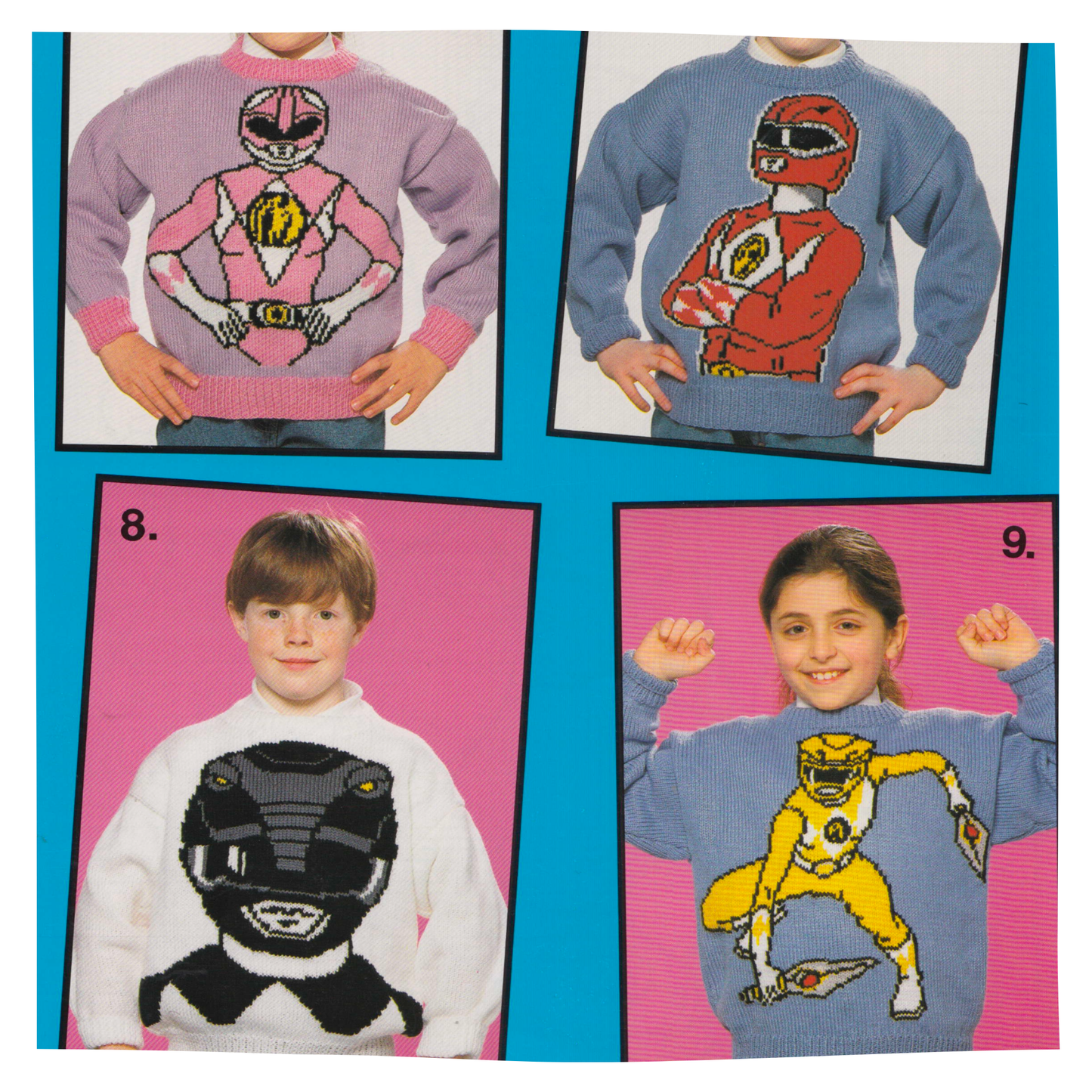 Power Rangers Picture Sweaters Knitting Pattern