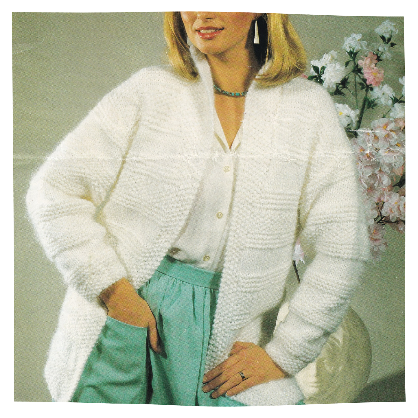 Easy Chunky Cardigan for Ladies Vintage Knitting Pattern