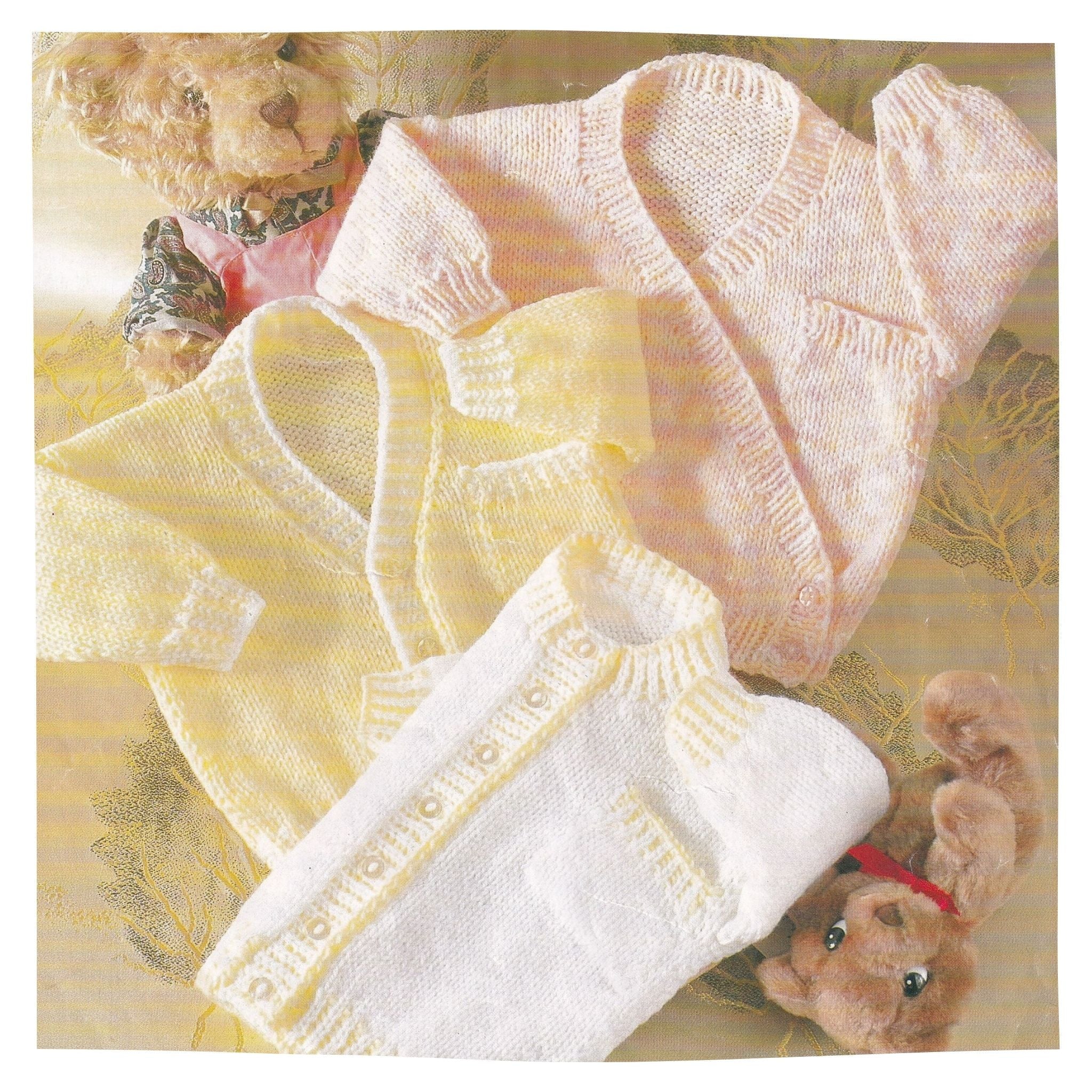 Littlewoods 1023 Vintage Baby Cardigans Knitting Pattern