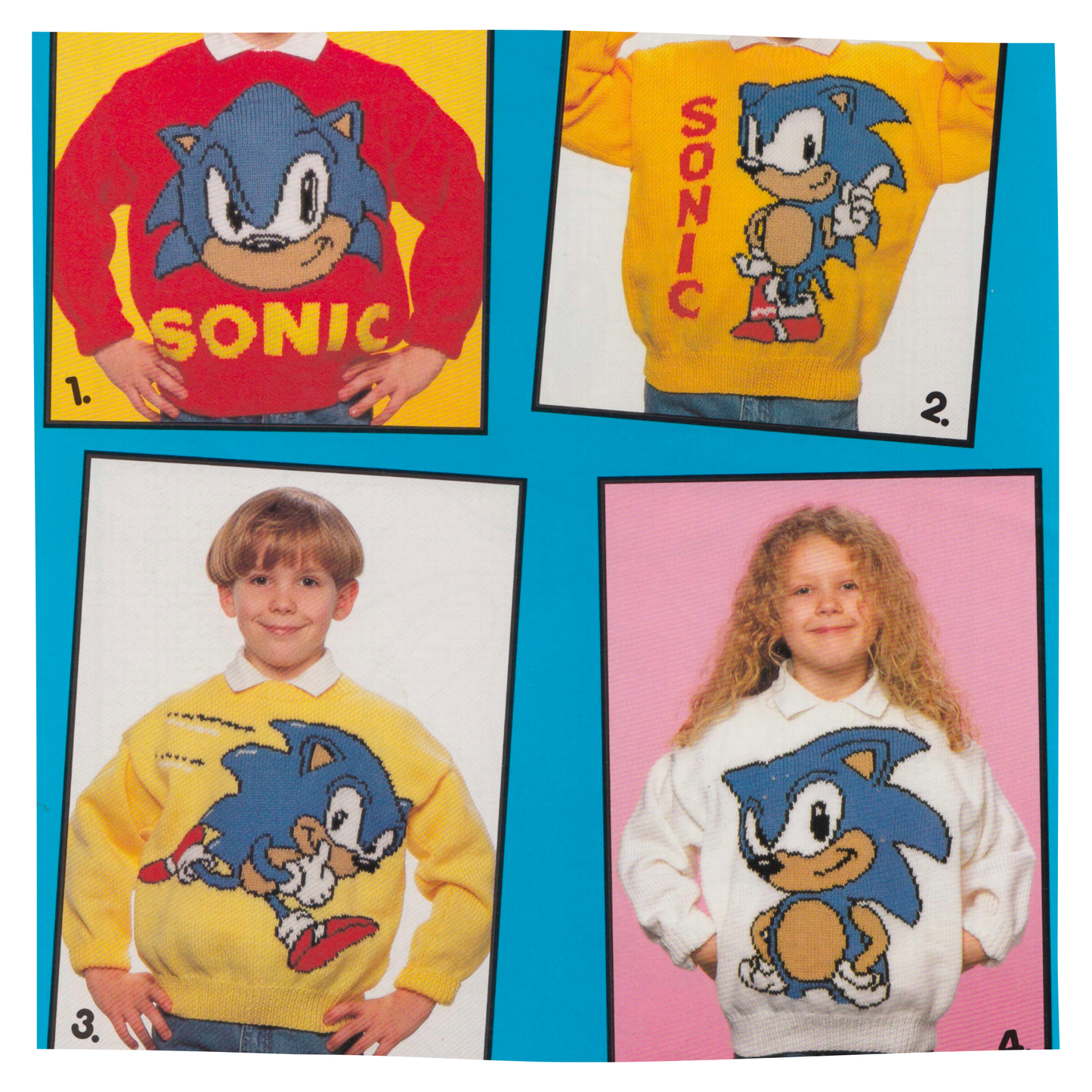 Sonic the Hedgehog Intarsia Picture Sweaters Knitting Pattern