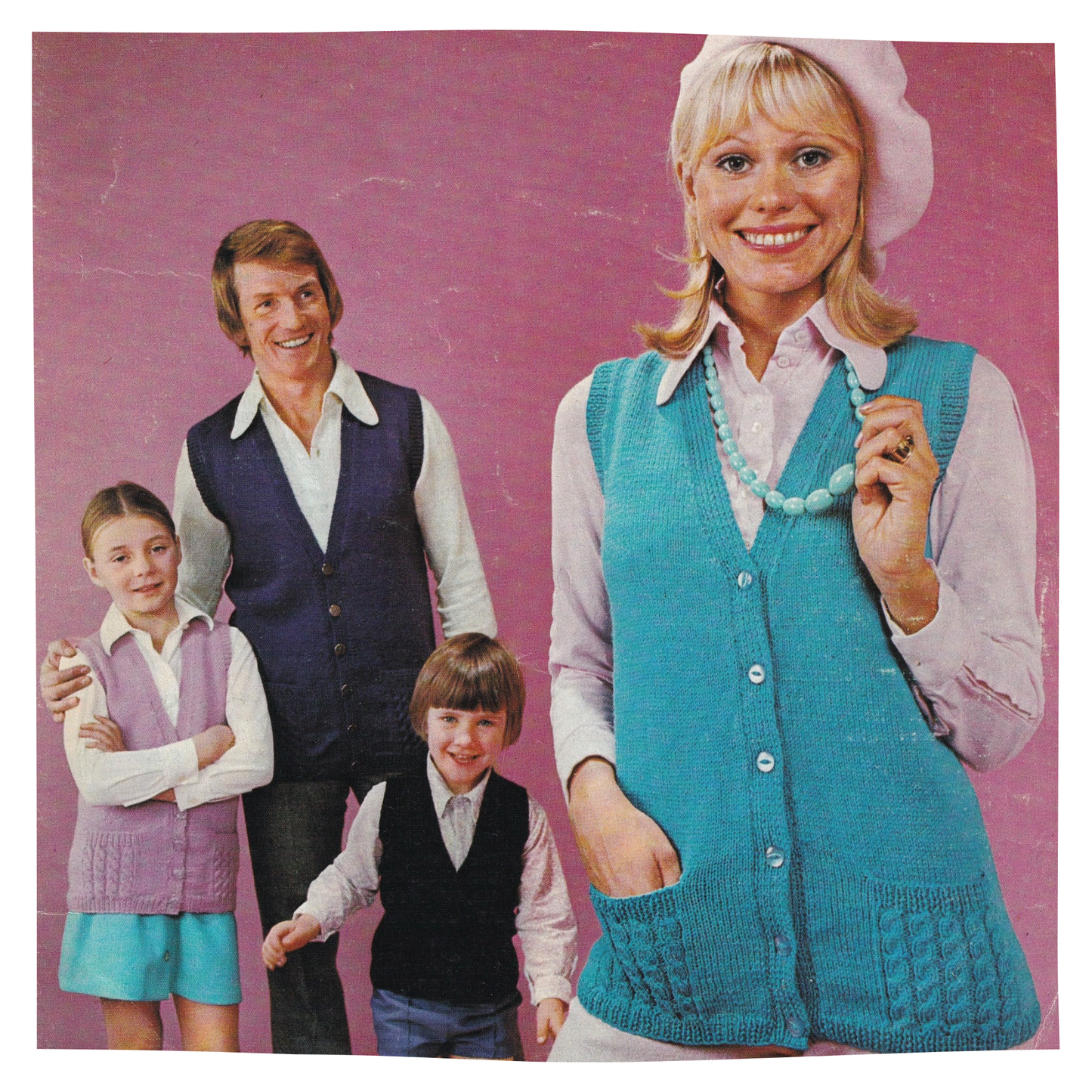 Family Waistcoat Vintage Knitting Pattern
