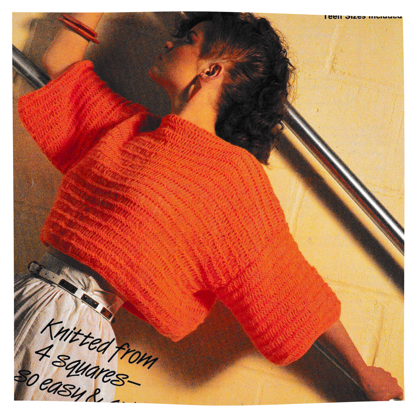 Easy Knitting Pattern for 4 Square Ladies Top