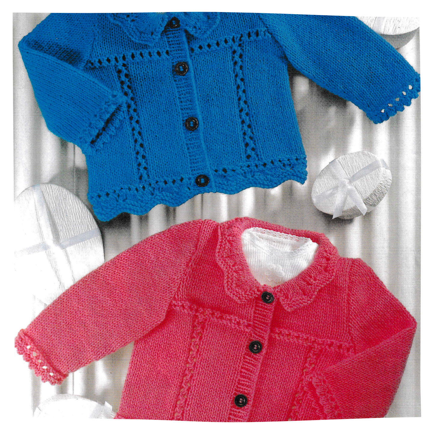 Baby Cardigan Knitting Pattern with collar design