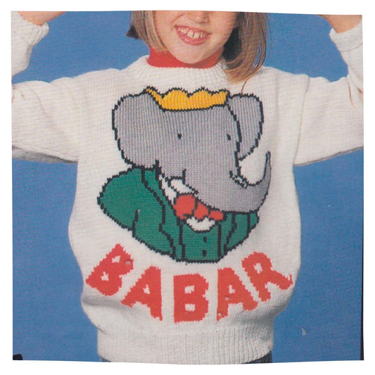 Babar the Elephant Picture Sweaters Knitting Pattern