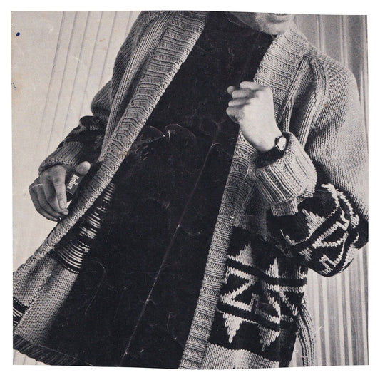 Starsky Type Cardigan for Men Vintage Knitting Pattern
