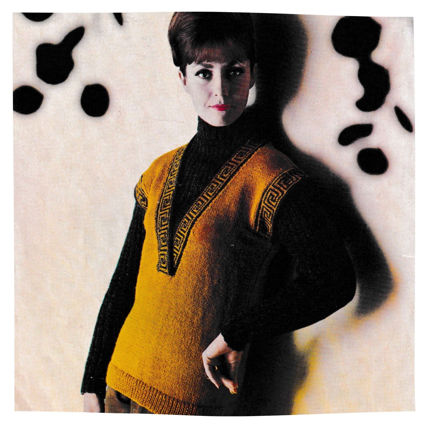 Ladies Greek Key Sweater Vintage Knitting Pattern