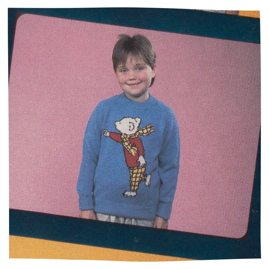 Rupert Bear Intarsia Picture Sweaters Knitting Pattern
