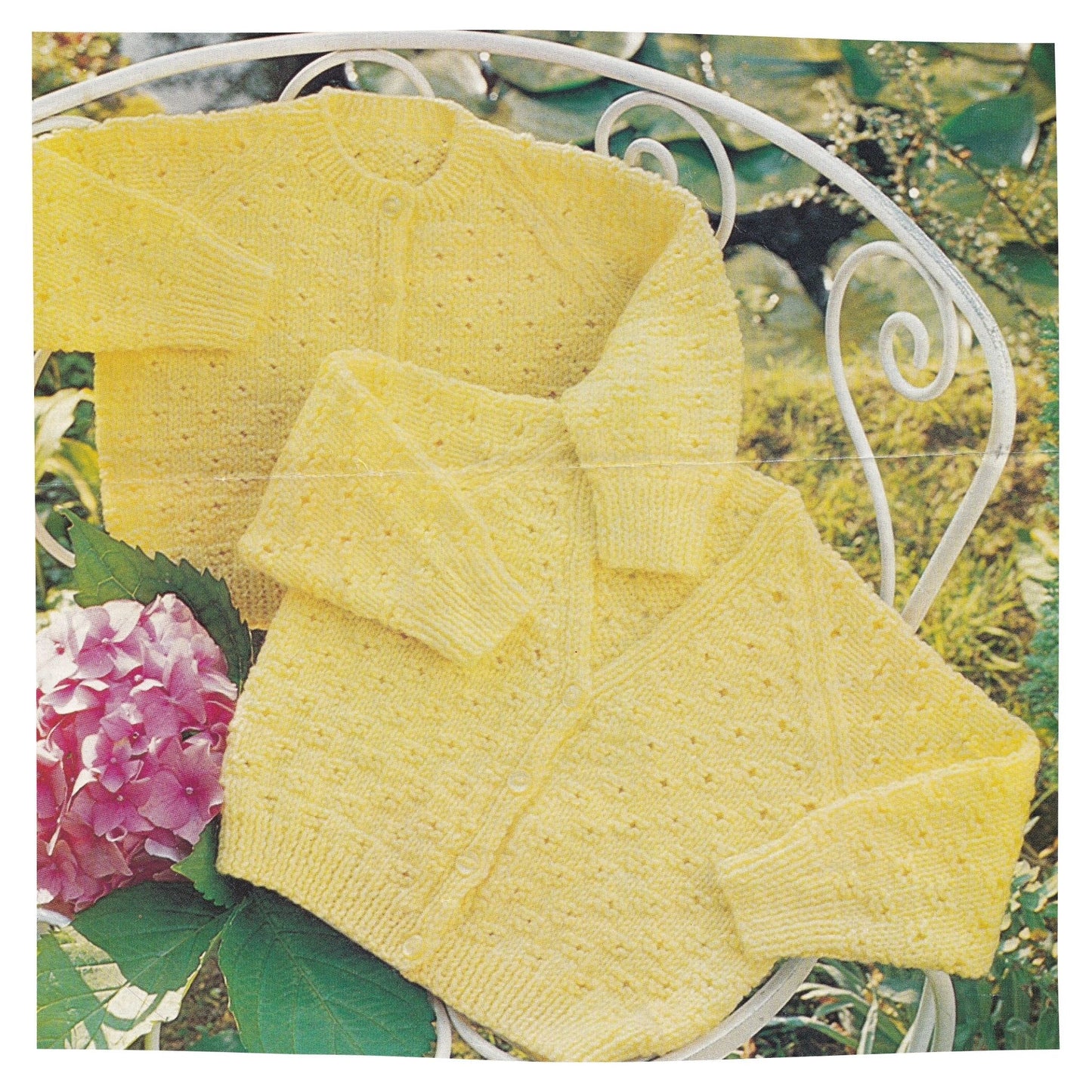 Baby Cardigan Knitting Pattern in DK and 4 Ply