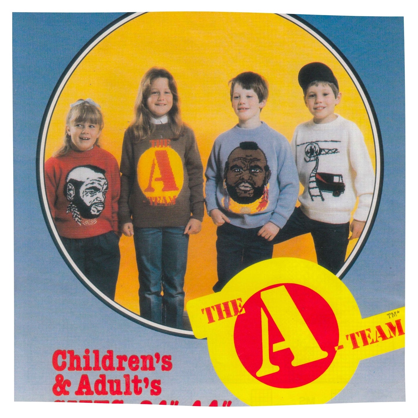 The A Team Intarsia Picture Sweaters Knitting Pattern