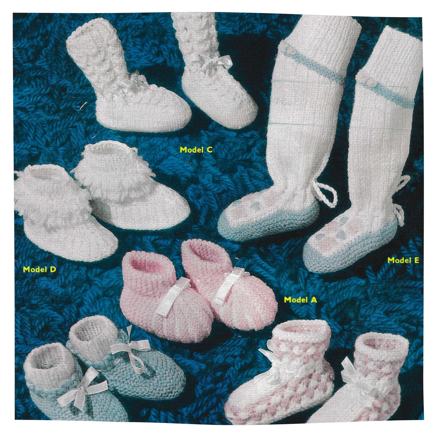 1950s Knitting Pattern for Baby Socks Shoes and Booties