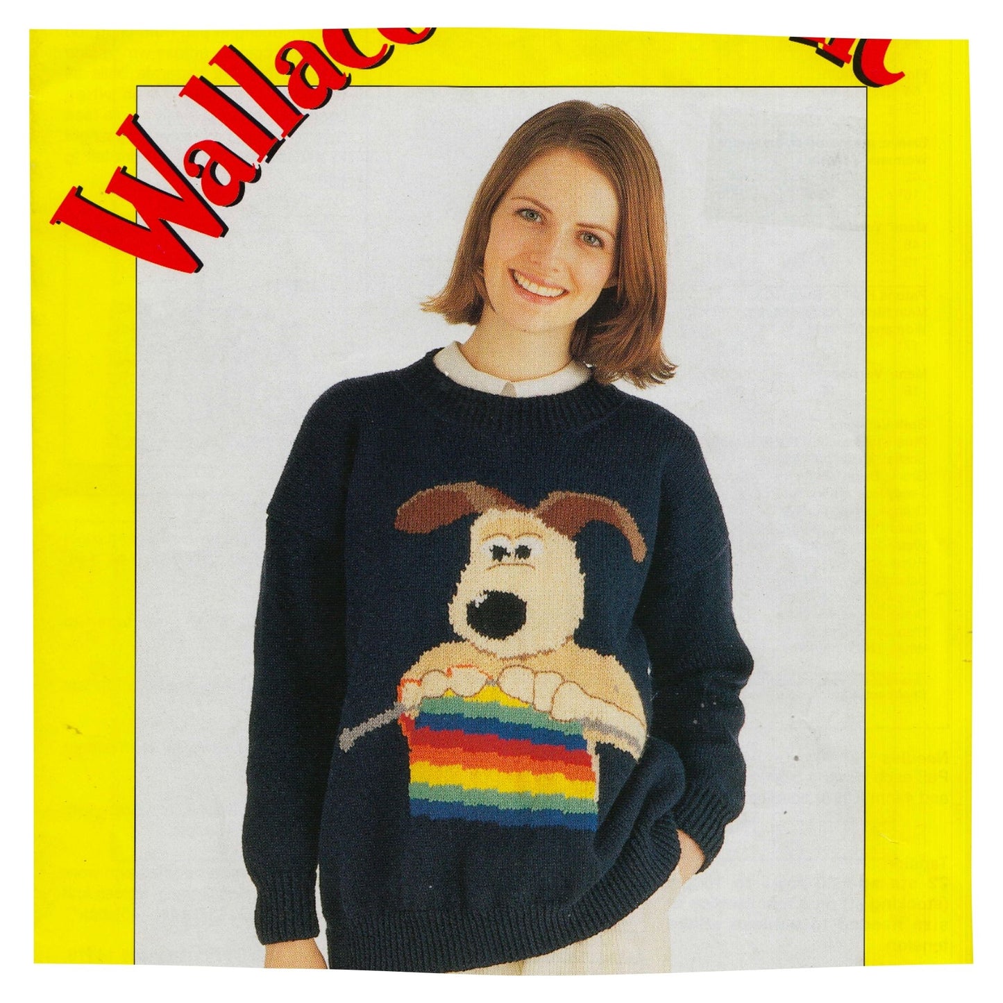 Wallace and Gromit and Shaun the Sheep Picture Sweater Knitting Pattern