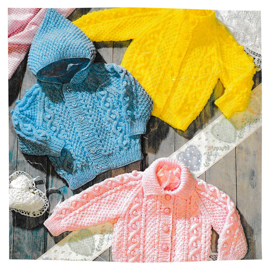 Aran Jackets for Baby and Child Knitting Pattern