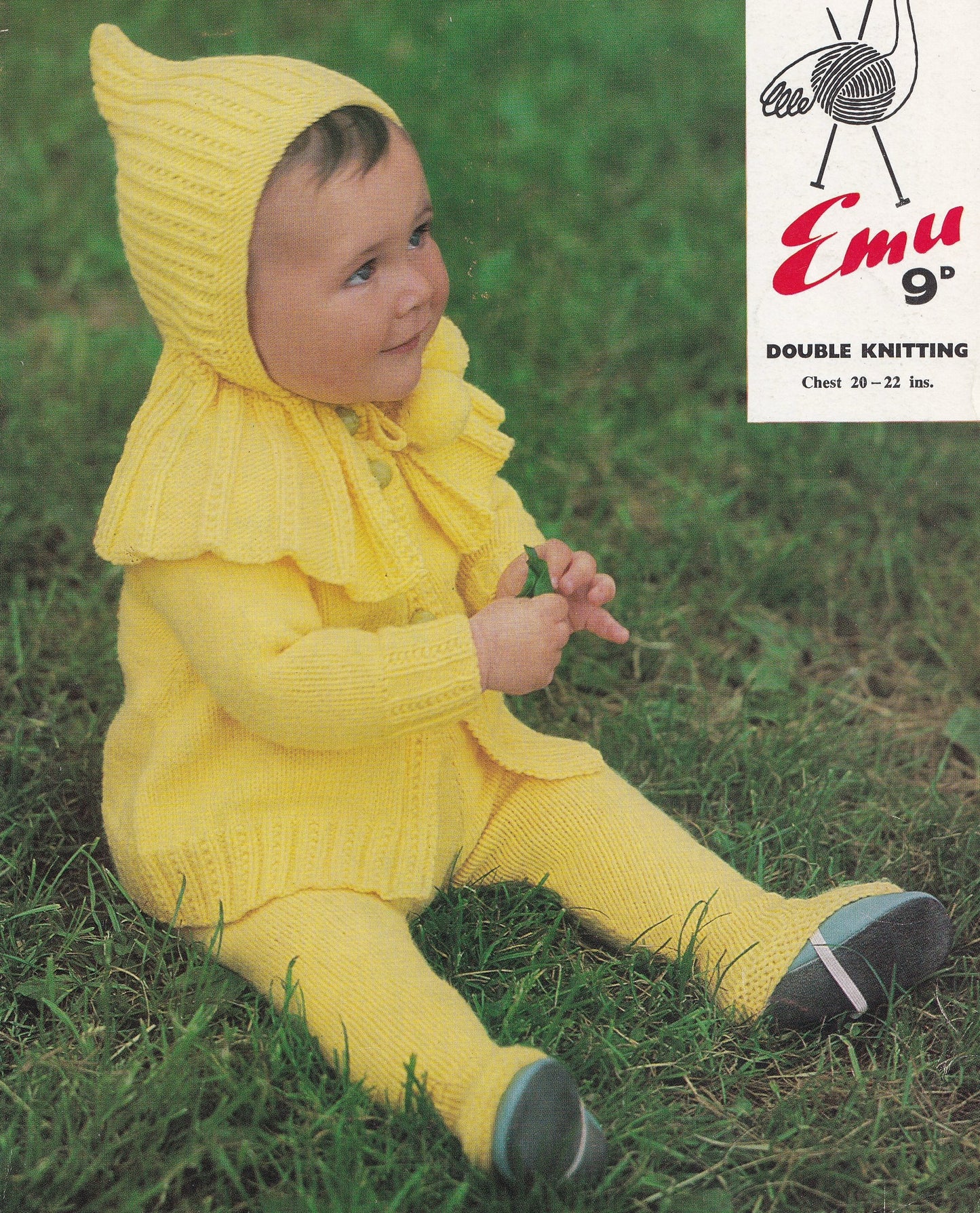 Baby Pram Set with Pixie Hood Vintage Knitting Pattern