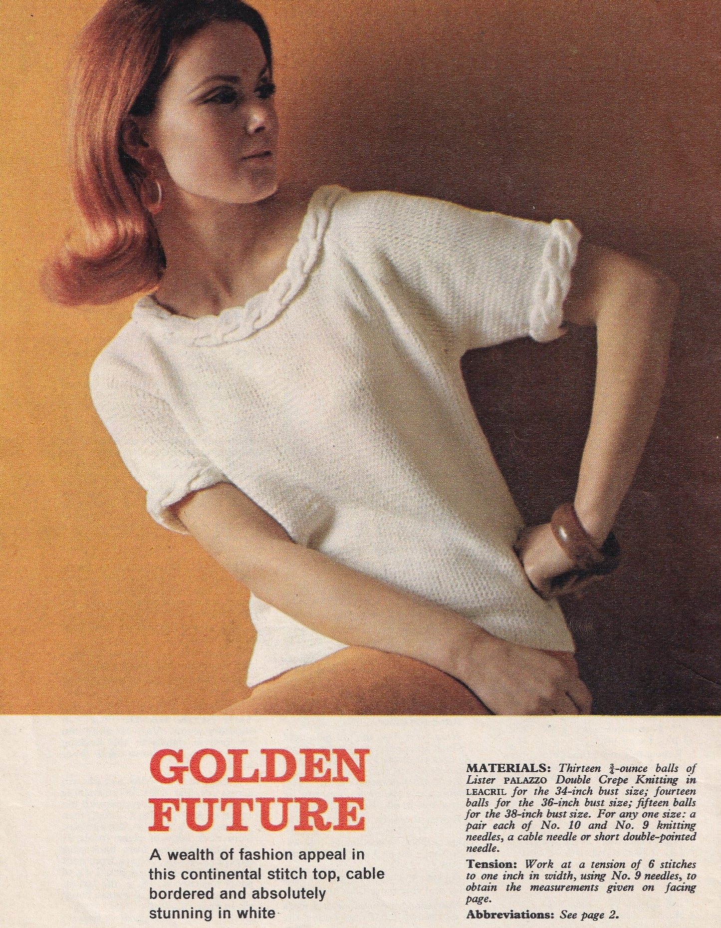 Continental Stitch Top for Ladies Knitting Pattern