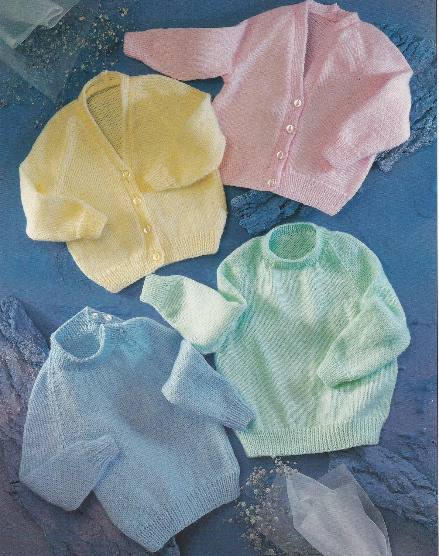 Plain baby cardigans and sweaters including premature baby size