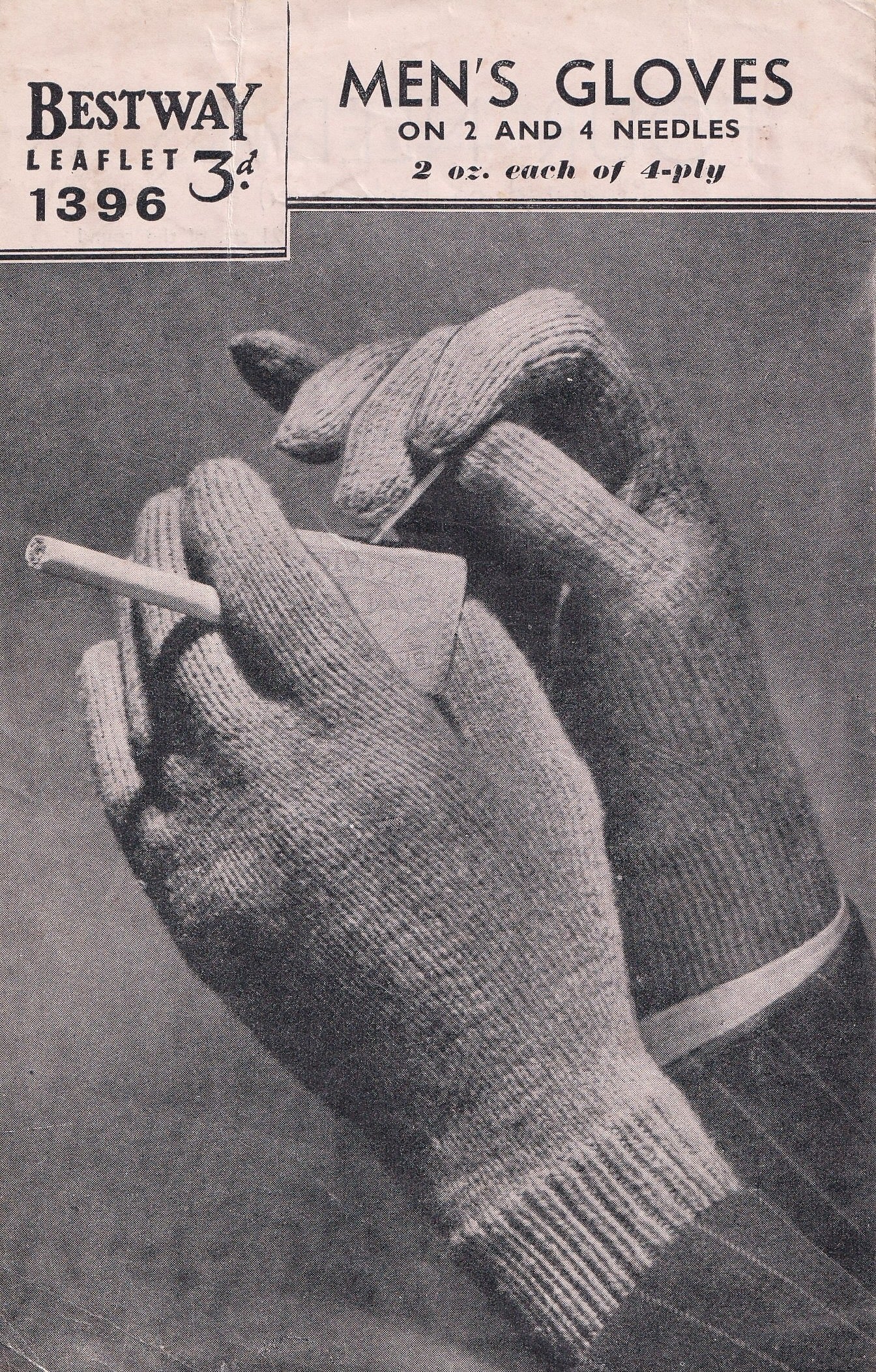 knitting pattern for men's gloves in 4 ply