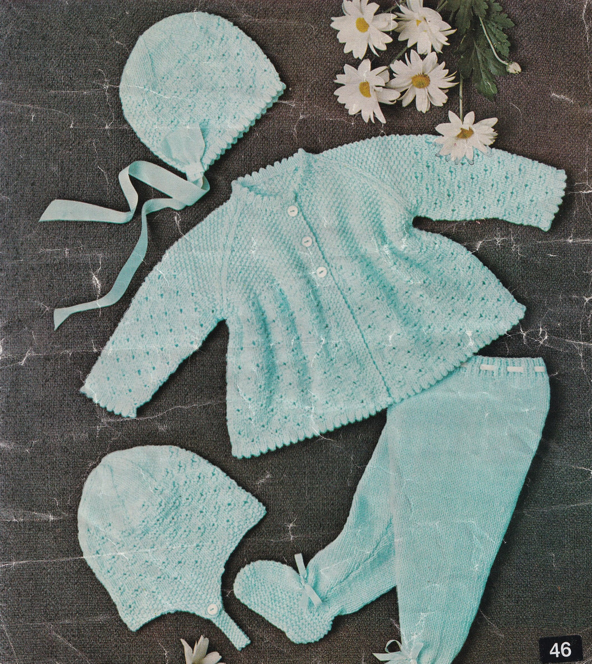 Vintage Baby Matinee Coat & Pram Set Knitting Pattern PDF