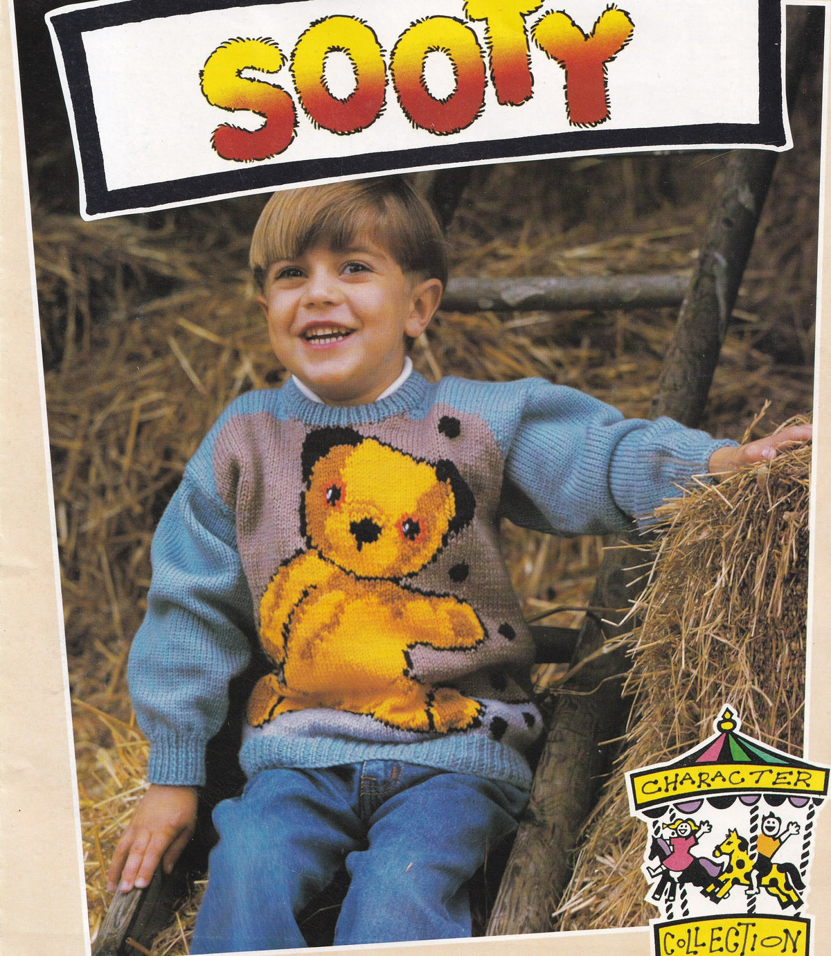 Sooty Picture Sweater Knitting Pattern for Children