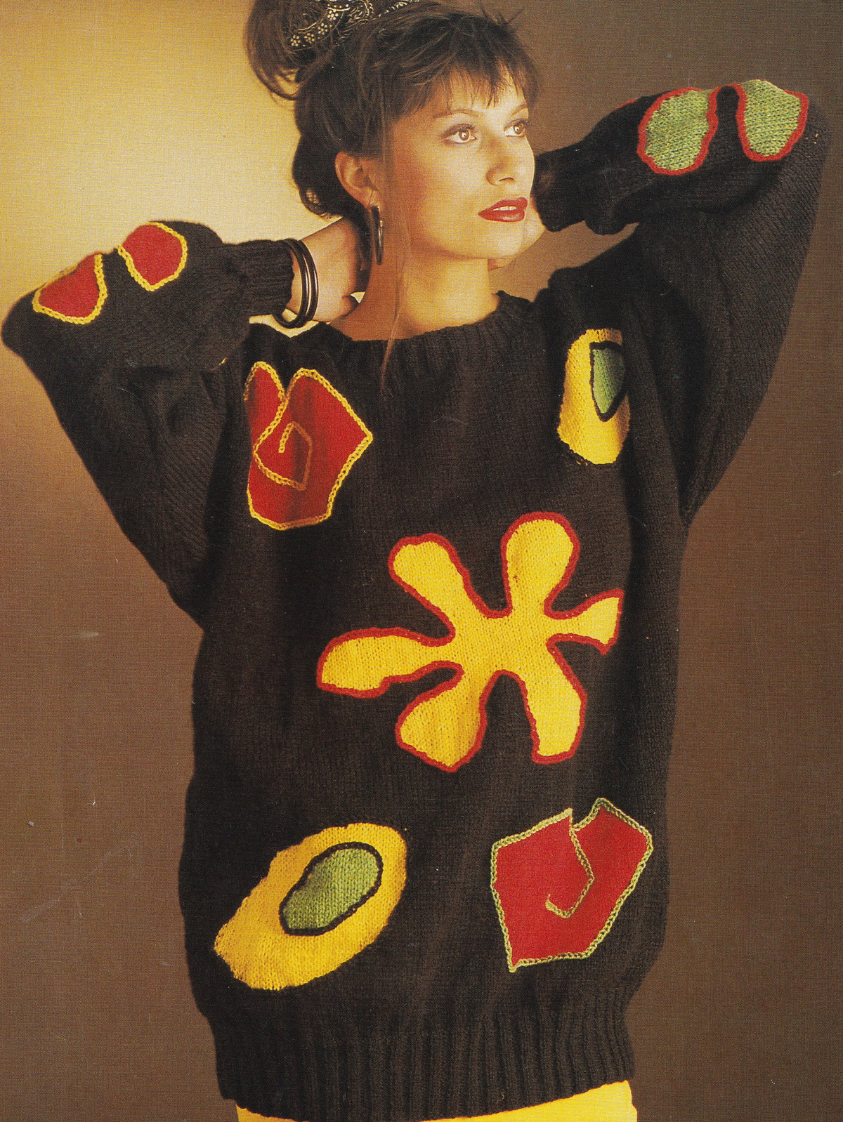 Abstract Oversized Jumper Knitting Pattern PDF – DK