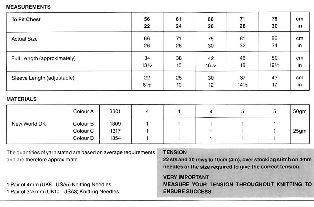 Robin 15319 Dinosaur Sweater for Boys and Girls Vintage Knitting Pattern