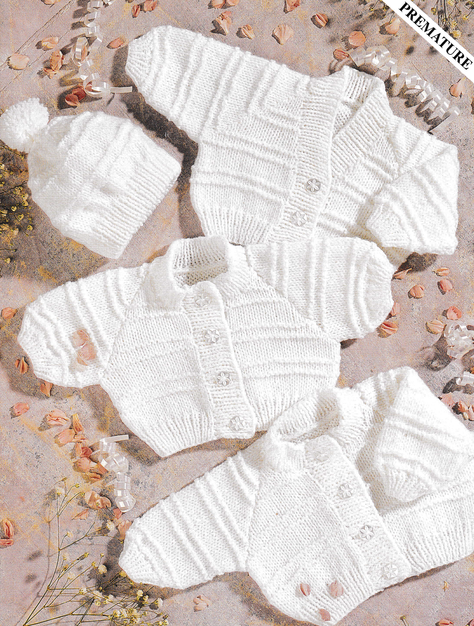 Premature Baby Cardigan Set Vintage Knitting Pattern