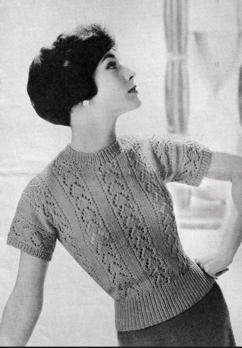 Quick Knit Ladies Tops Vintage Knitting Pattern