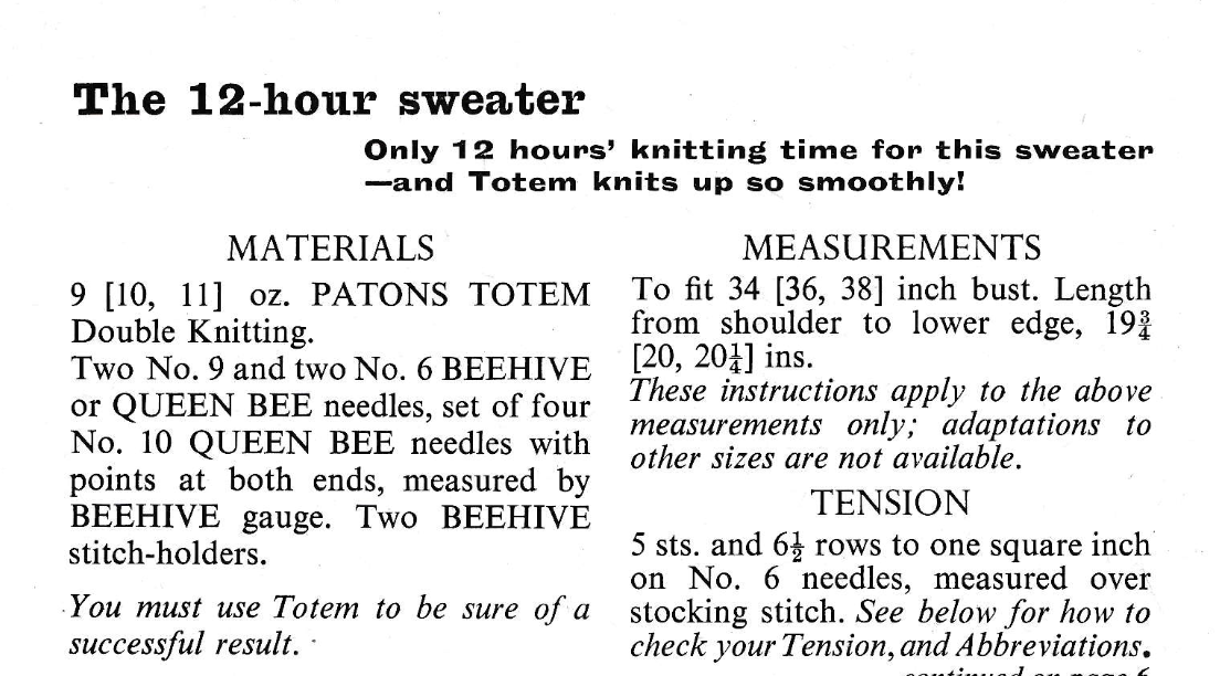 Quick Knit Ladies Tops Vintage Knitting Pattern