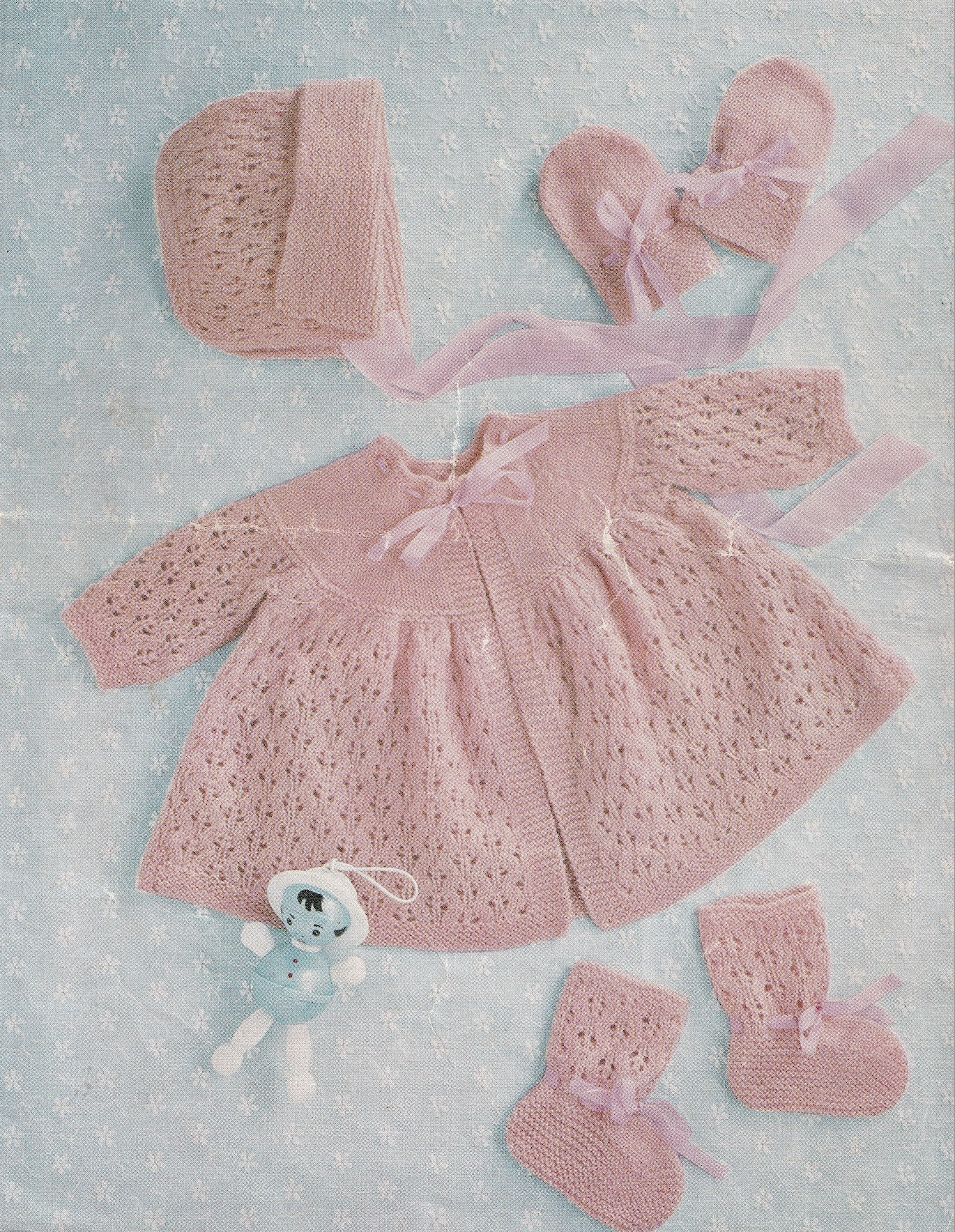 3 Ply Matinee Coat and Booties Set Pattern