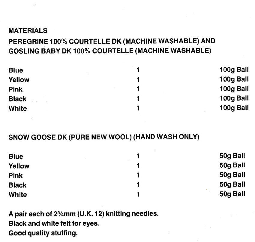 Bertie Basset Toy Vintage Knitting Pattern