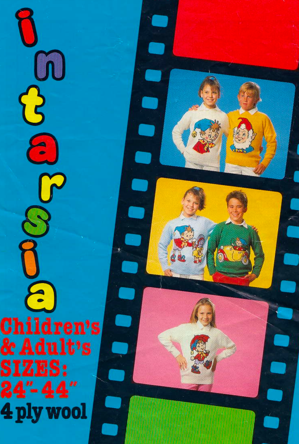 Noddy and Big Ears Intarsia Sweaters Knitting Pattern