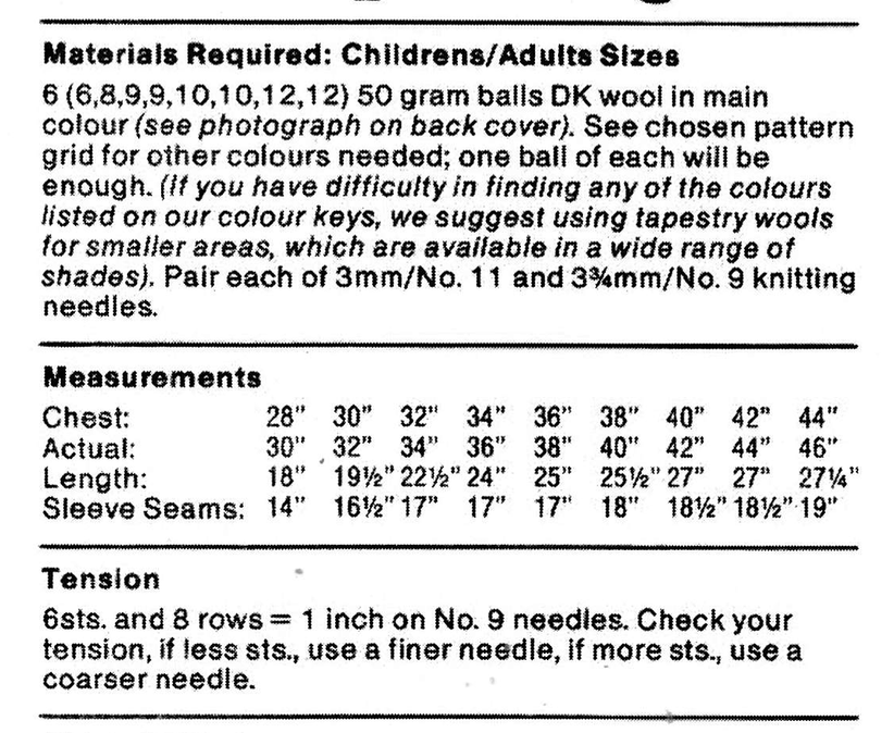 The Smurfs Intarsia Sweaters Knitting Pattern