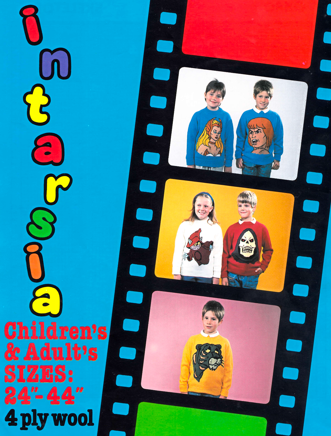 He Man Masters of the Universe Intarsia Sweaters Knitting Pattern