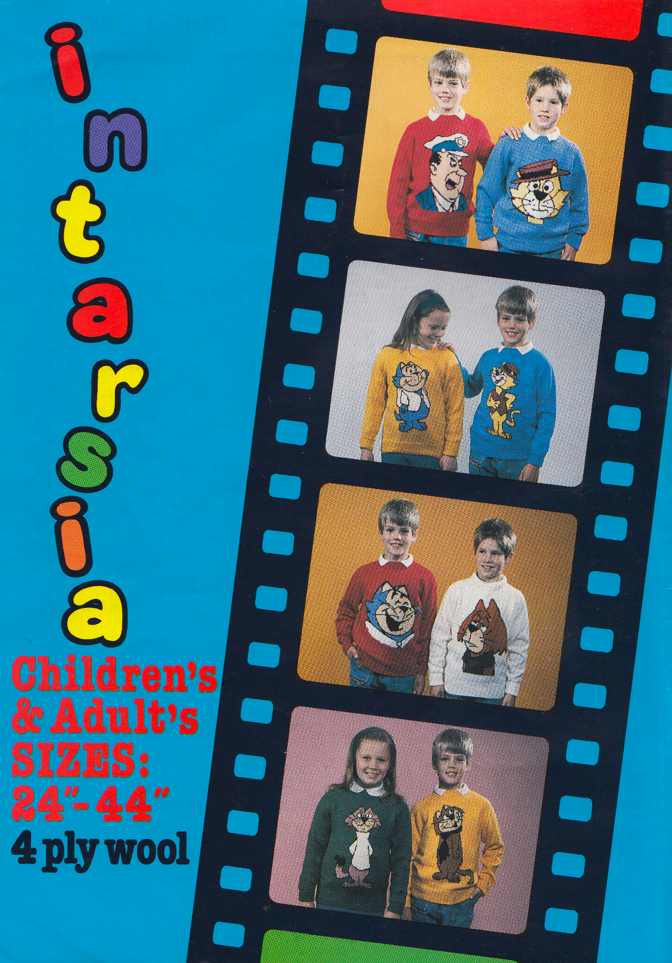 Top Cat Intarsia Sweaters Knitting Pattern